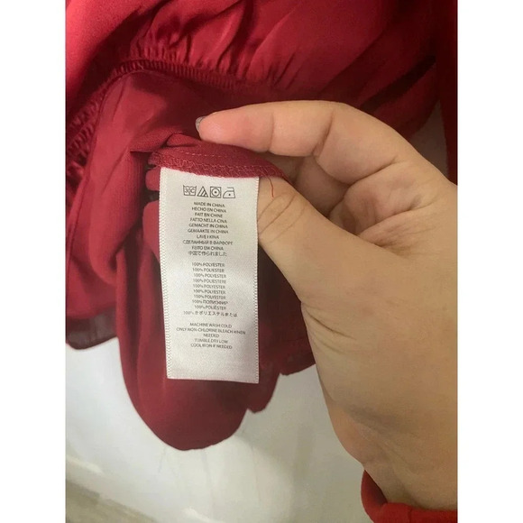 Micheal Micheal Kors Red Satin Top Size XL - Picture 4 of 6